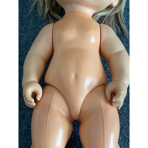 VTG Mattel Tippee Toes Baby Doll Blonde Hair Blue Eyes Girl Articulated 1980 - Picture 5 of 12